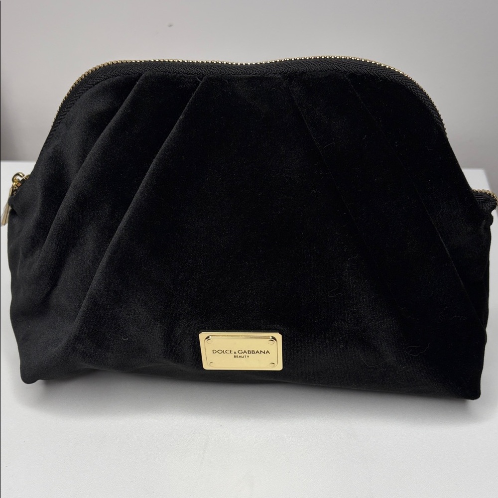 Dolce & Gabbana Beauty Black Velvet Cosmetic Bag